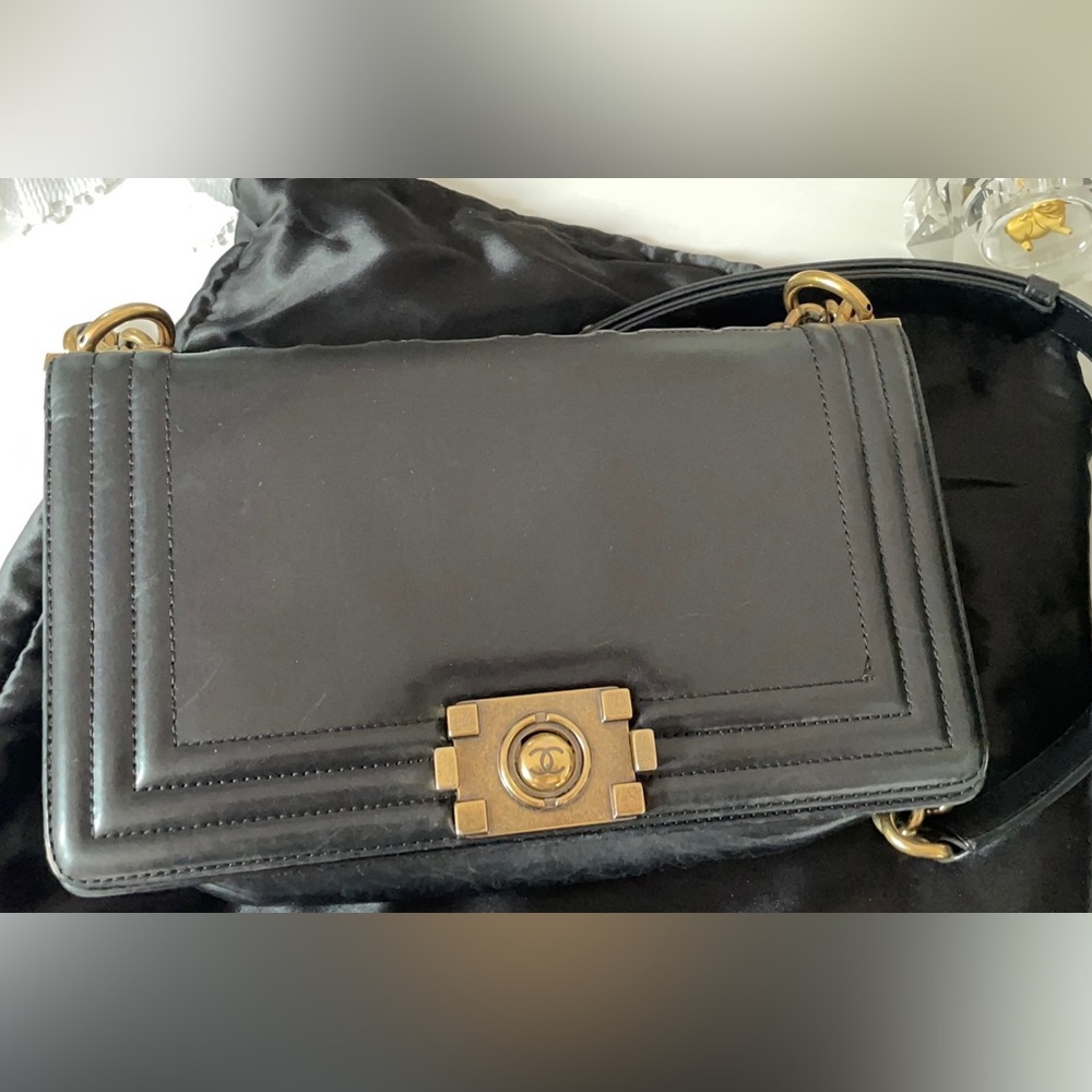 Chanel black LeBoy handbag